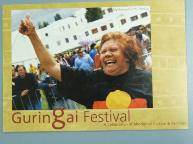 Lois Birk on post card for Naidoc week